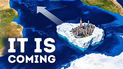 Massive iceberg on a journey to the Atlantic!