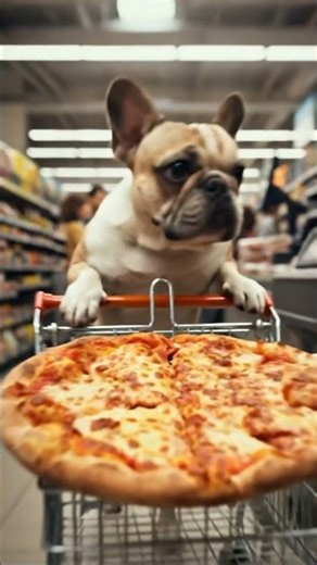 Grumpy Frenchie's HUGE Pizza Mission Reluctantly Shares with EVERYONE