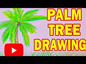How to draw a palm tree step by step tutorial #simple and easy drawing