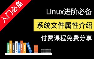 付费课程免费分享！【Linux系统文件属性介绍】/不怕你不会，就怕你不来！