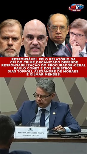 O documento, elaborado pelo senador Alessandro Vieira, sugere responsabilizar nomes do alto escalão.