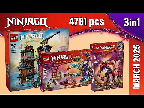 All LEGO NINJAGO March 2025 sets COMBO (3in1)[4781 pcs] Step-by-Step Building Instructions | TBB