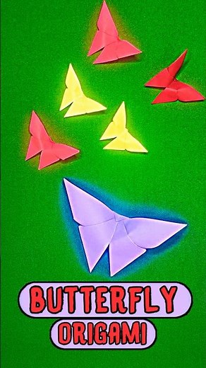 Paper Butterfly 🦋 Easy Origami in 10 Seconds #origami #shorts