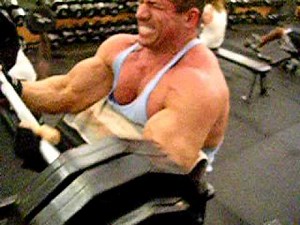 Monster-Muscle-Man Tony Maxim Preacher Curls, 155# for 11 Rep's, www.TonyMaxim.com