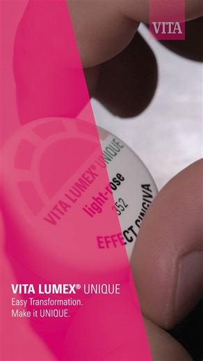 VITA Zahnfabrik on Instagram: "Bring gingiva to life with VITA LUMEX UNIQUE ✨(3/4) From soft GINGIVA EFFECT light-rose to subtle misty-rose TEXTURE PASTE, create realistic gingival esthetics with ultra-thin, ready-to-use pastes that reproduce gingiva naturally. Combine with your preferred tools and techniques for precise application and structured surface effects. 💡 Tip: Since the muco-gingival anatomy does not fluoresce, a non-fluorescent GLAZE PASTE is also available to achieve a natural, aut