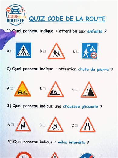 Quiz Code de la Route : Révise pour ton Permis !