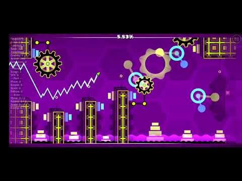 Playing geometry dash Modded