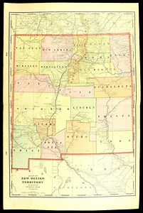 Vintage NEW MEXICO Map of New Mexico LARGE Original Land of Enchantment Gift - Etsy