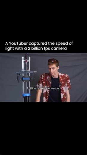 Artificial Intelligence | ChatGPT | Technology on Instagram: "A YouTuber managed to record light itself moving through a room using a custom camera running at 2 billion frames per second. At that speed, light doesn’t look instantaneous anymore. You can actually see a laser pulse crawl through space as it reflects off surfaces, with different parts of the beam arriving at slightly different times. This wasn’t filmed with a normal high-speed camera. The system captures just one pixel at a time, re