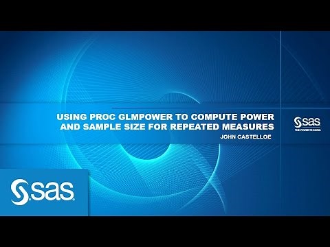Using PROC GLMPOWER to Compute Power and Sample Size for Repeated Measures