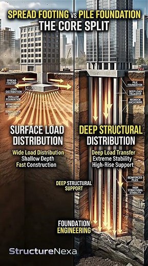 Choosing the Wrong Foundation Can Destroy a Building | Spread Footing vs Pile Foundation 🧑‍🔧