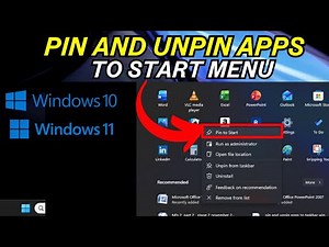 Pin and Unpin Apps to the Start Menu | Windows 10, Windows 11