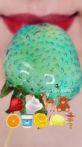 1.4M views · 10K reactions | asmr EMOJI FOOD TANGHULU, jelly, SNACKS 이모지 먹방 탕후루 간식 eating sounds #ASMR #RAINBOW #FOOD #EATING #KOREAN #MUKBANG #EMOJI #SOUND #CHALLENGE #YUMMY | Sunny Lips ASMR | Facebook