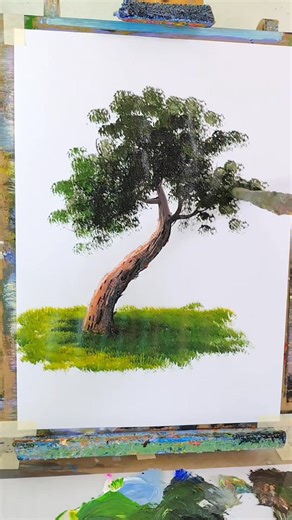 7.3K views · 145 reactions | How to Paint The Growth of a Tree from Branches to Full Bloom | Sky Horizon Art #trendingreels #paintingtutorial #peacefulart #artlovers #TreeflowArt #paintingmoments | Nguyễn Văn Hoà Art | Facebook