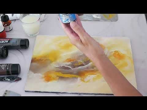 Abstract Painting demo/ Demonstration peinture abstraite /Acrylics/Acrylique