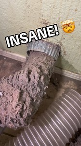 First Dryer Vent Cleaning since 1969! 55 years of lint! #oddlysatisfying #dryerventcleaning #vacuumtherapy #unclogging | Lint Away