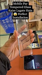 Mobile par tempered glass lagane ka perfect tarika 😍📱 #shorts
