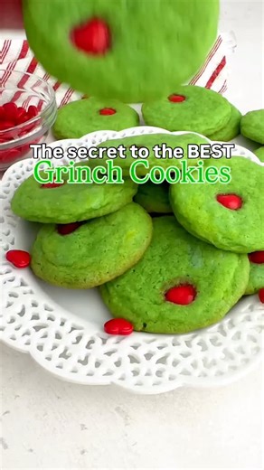 I have been dying to have a Grinch themed party for YEARS and it’s finally happening in a few weeks. I’m making all sorts of goodies but you KNOW my viral Grinch Cookies have to be on the menu - soft and crunchy sugar cookies perfect for the big green guy himself.⁠ ⁠ 💚❤️ Comment LINK for the recipe!⁠ ⁠ You can always find this recipe by going to CrazyforCrust.com and searching “Grinch Cookies” or find it here: https://www.crazyforcrust.com/grinch-cookies-recipe/⁠ ⁠ #grinch #cookies #christmas #