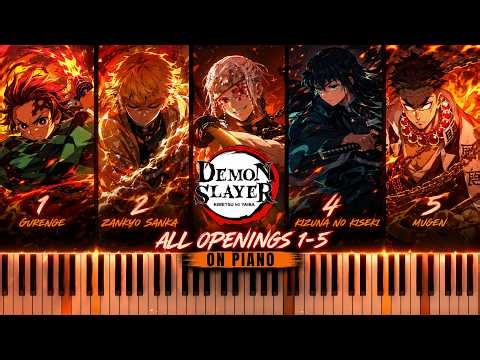 Demon Slayer – All Openings 1-5 | Piano Tutorial