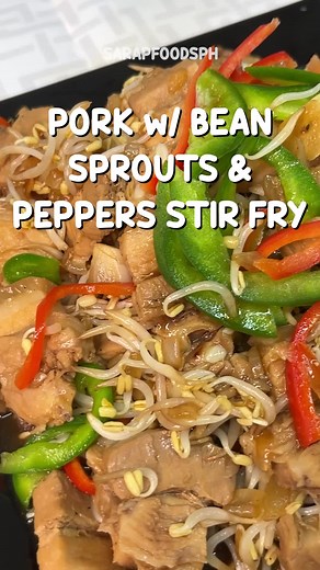Pork Bean Sprouts and Peppers Stir Fry Recipe