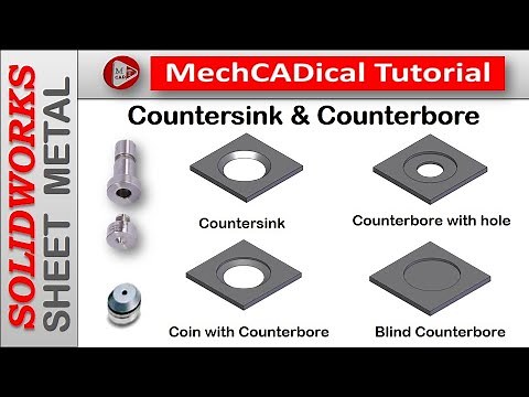 Countersink & Counterbore In SolidWorks Sheet Metal
