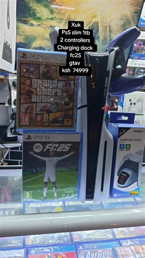 Ps5 Slim 1TB Bundle with Dual Controllers and Dock