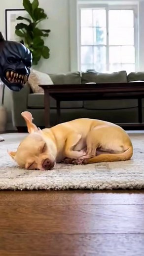 128K views · 4.7K reactions | Peanut Sees Titan in a Scary Mask… and His Reaction Is Comedy Gold  #chihuahua #funnyvideos #comedyreels #aifunny | Rijiji DJ | Facebook