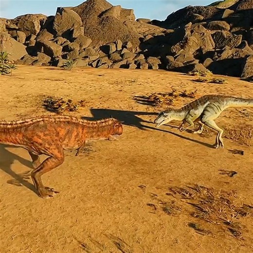 Pelea De un Carnotaurus vs Albertosaurus | #dinosaur #jurassicworld