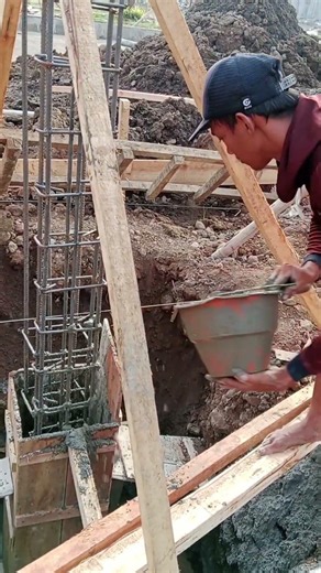 casting pedestal column base with manual civil engineering.#shorts