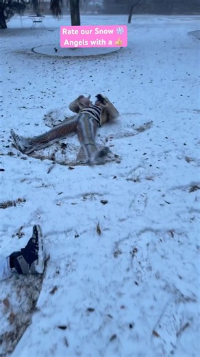 Snow Angels Tutorial How’d we do #Snowangelstutorial #snowstorms #fypviral #vibewemmy #snowday