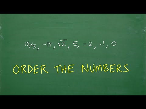 Order the numbers - least to greatest (Compare Real Numbers)