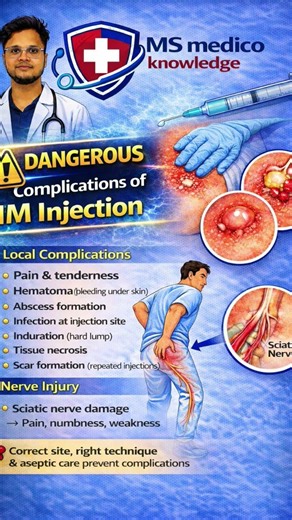 ⚠️ Dangerous Complications of IM Injection | Must Know!