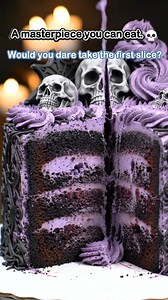 293K views · 8K reactions | This isn't just a cake, it's a work of dark art. Almost too beautiful to cut... almost.  #skulls #skeleton #Gothic #Witches #Darkness #Spooky #Halloween #scary #nightmare #Creepy | Love Skulls | Facebook