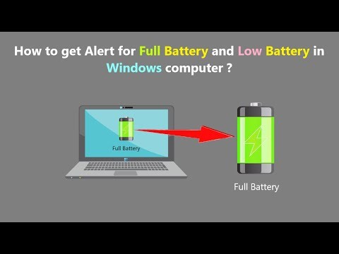 How to get Alert for Full Battery and Low Battery in Windows computer ?