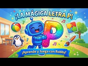“La Letra P para Niños 🔤✨ | Aprende Palabras con P con Robby el Robot 🤖”