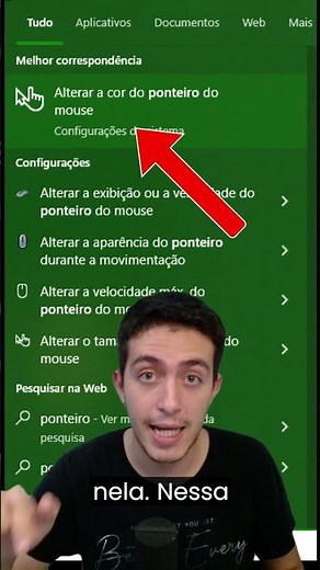 Alterar velocidade e tamanho do Ponteiro #windows10
