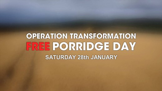 47K views · 846 reactions | Operation Transformation is teaming up with Irish oat producer Flahavan’s to give away 200,000 packets of oats this Saturday, 28 January, for the first ever RTÉ Operation Transformation Free Porridge Day - that’s enough free oats to make three million servings of porridge! | RTÉ One | Facebook