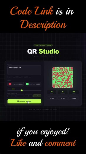 𖣯 QR Code Generator #webdevelopment #html #css #shorts