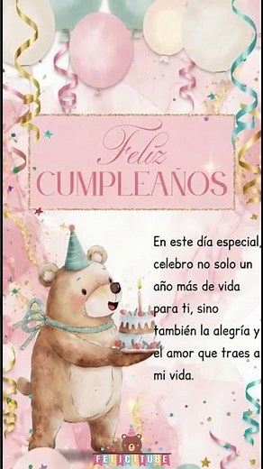 🎂 Feliz Cumpleaños ❤️ En Este Día Especial Celebro Tu Vida y Tu Amor | Hermoso Saludo de Cumpleaños
