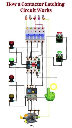 How a Contactor Latching Circuit Works | Latching Circuit #electrical