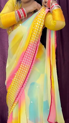 😳40 second full saree draping trick | saree draping trick tutorial | #saree #sareefashion #saredraping | Seema Sharma