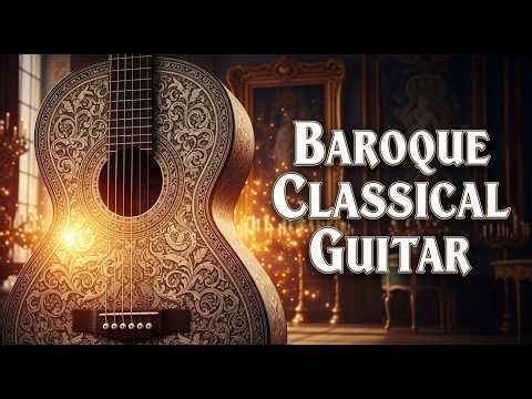 Baroque Bach Guitar | Tranquil Waterfall Meditation