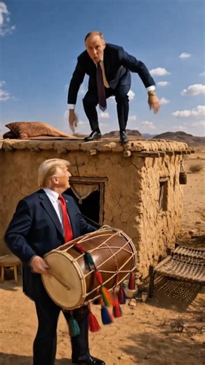 “Desert dhol party… Trump playing, Putin suddenly dancing on the roof drop 😂” #usa