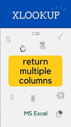 How to return MULTIPLE COLUMNS using XLOOKUP function in Excel?