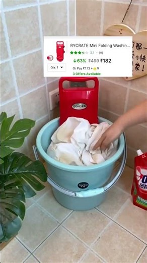 Mini portable washing machine #homegadgets #washingmachine #trending #shorts #budget #gadgets #viral