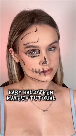 EASY HALLOWEEN MAKEUP TUTORIAL EASY SKULL MAKEUP HALLOWEEN LOOKS HALLOWEEN MAKEUP HACK NATALIE JADE