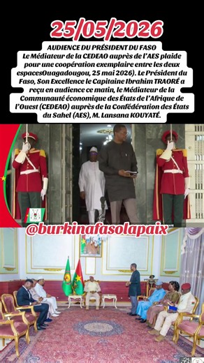 Audience du Président Traoré : coopération CEDEAO–AES expliquée