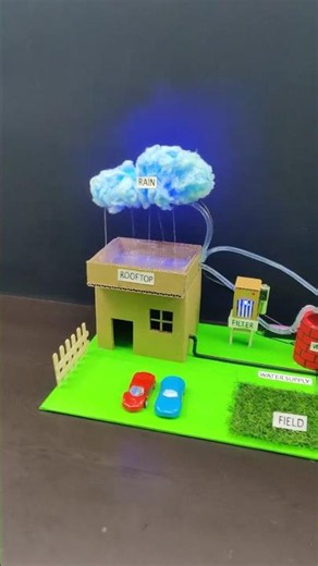 Rain Water Harvesting Working Model #rain #rainwater #rainharvesting #harvesting #watercycle