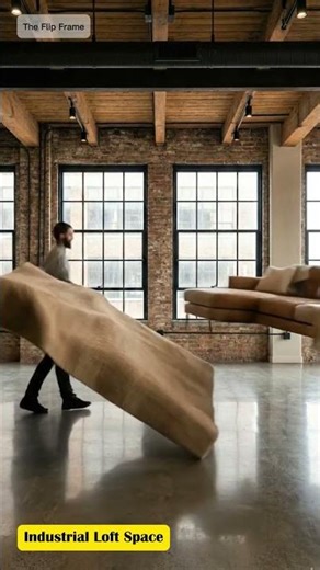 From Empty Warehouse to Dream Loft | Industrial Interior Makeover #shorts