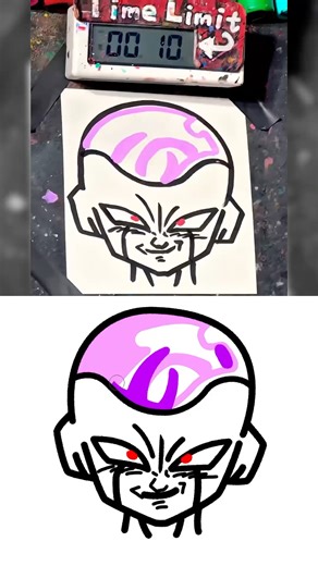 【ASMR】Drawing Frieza in 50Sec (Remake by 김겹살 Winnie)